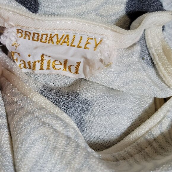 Vintage Floral Sleeveless Top Womens M L Acrylic Knit 60s 70s - Picture 3 of 3